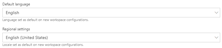 MetaShare's general language settings