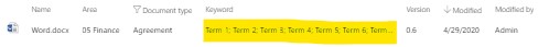 Previous maximum column width in MetaShare