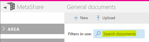 imageMetaShare's search box - Search documents
